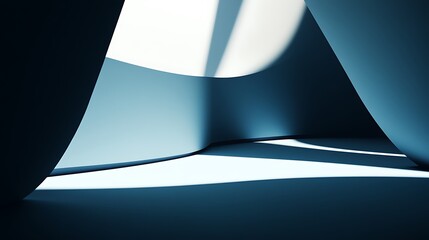 Poster - Abstract Blue Interior with Light