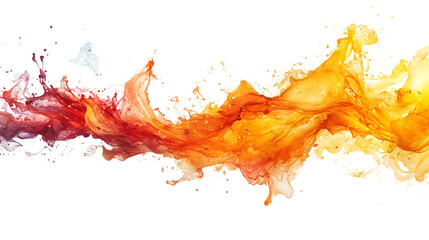 Poster - Colorful abstract splash of paint creating dynamic movement and energy against a black background.