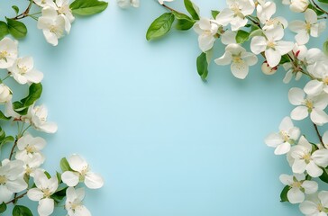 Wall Mural - white cherry blossom