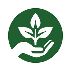 Reforestation flat vector icon