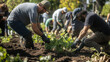 © JonathanOsborne - Forest restoring community project, people participate in community project to restore the forest and eco system