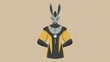 © Tungbackground - Anthropomorphic Rabbit in Yellow and Black Clothing