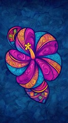 Canvas Print - Psychedelic Floral Art with Swirls and Patterns