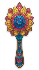 Sticker - Ornate Mandala Design with Handle