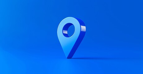 Symbolic pin icon sign or navigation locator map with direction pointer and mark on route graphic road mark destination background. 3D rendering.