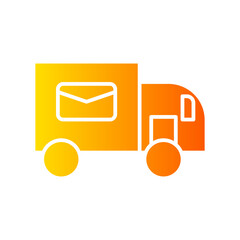 Wall Mural - delivery truck gradient icon