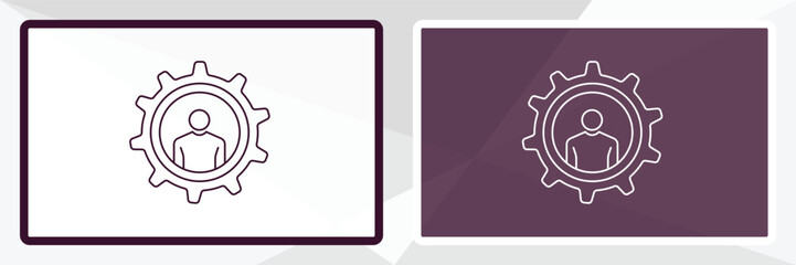 Poster - skills outline icon. linear vector from human resources concept. thin line white and black skills ic