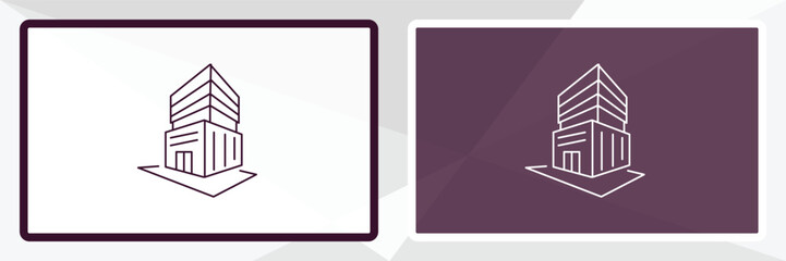 Poster - company outline icon. linear vector from human resources concept. thin line white and black company 