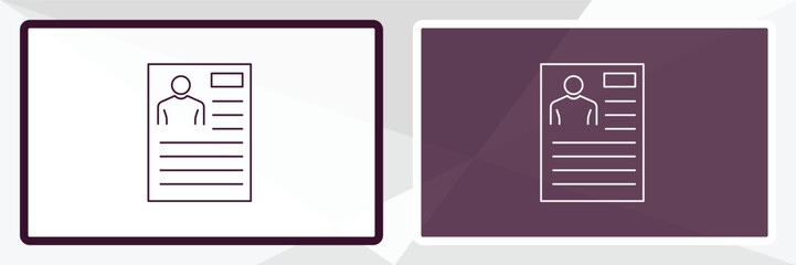 Poster - job application outline icon. linear vector from human resources concept. thin line white and black 
