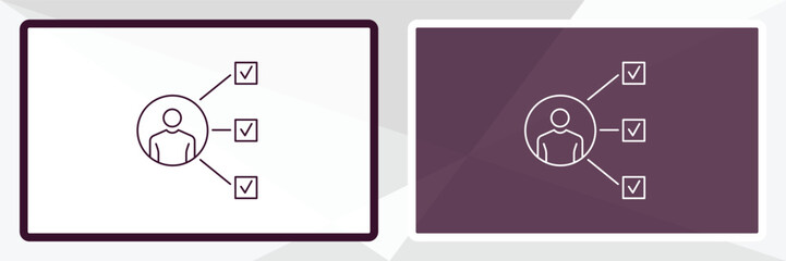 Poster - multitask outline icon. linear vector from human resources concept. thin line white and black multit