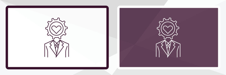 Poster - emotional intelligence outline icon. linear vector from human resources concept. thin line white and