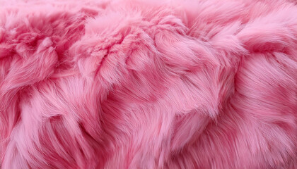 Light pink long fiber soft fur. Pink fur for background or texture. Fuzzy pink fur plaid. Shaggy blanket background.