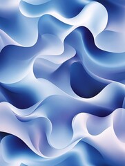 Poster - Abstract blue wave background design