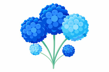 Sticker - Bouquet of blue flowers