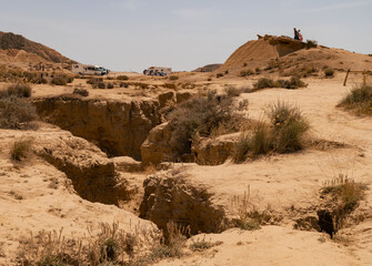 broken ground in the spanish desert of Bardenas. Landscape