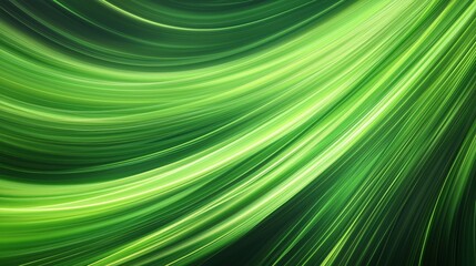 Abstract flowing green lines as dynamic wallpaper background