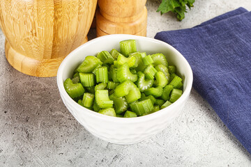 Vegan cuisine - Sliced celery stem