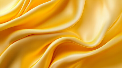 Fototapete - Luxury yellow silk background with elegant curves.

