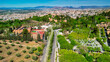 Aerial view of Granada, Andalusia. Southern Spain