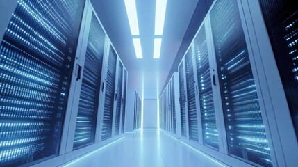 Poster - Data Center Servers In Modern Facility