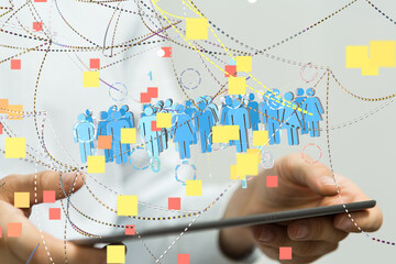 Aufkleber - Social networking scheme - Mixed media