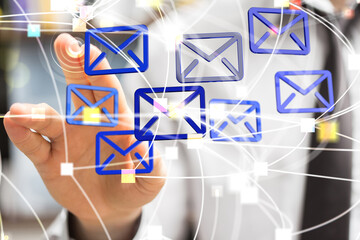 Poster - Online people network. Using internet for communication..