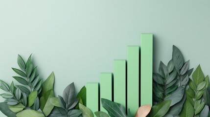 Poster - Growth Chart Surrounded by Green Foliage