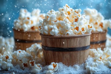 Wall Mural - popcorn in a bowl