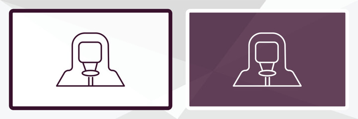 Aufkleber - hazmat outline icon. Linear vector from fashion concept. Thin line white and black hazmat icon isolated on white and dark background