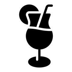 Wall Mural - cocktail glyph icon