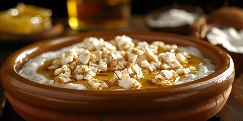 Poster - buckwheat porridge with milk