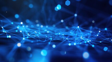 Poster - Abstract Blue Network