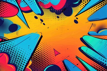 Poster - A vibrant and dynamic abstract background with a burst of color, ideal for use in designs where creativity is key