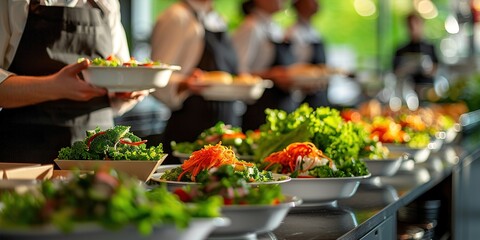 Wall Mural - food in the restaurant