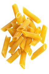 Sticker - A pile of yellow pasta on a white background