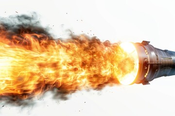 Poster - Blazing inferno emerging from top of building, ideal for scenes involving chaos and destruction