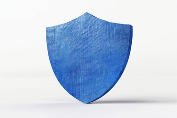 Aufkleber - A single blue shield standing out on a plain white background