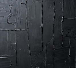 Black background with dark gray brushstrokes, textured wooden panels.