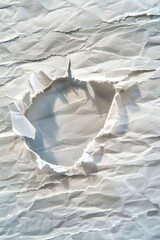 Poster - A piece of paper with a hole cut out, possibly used for crafting or DIY projects