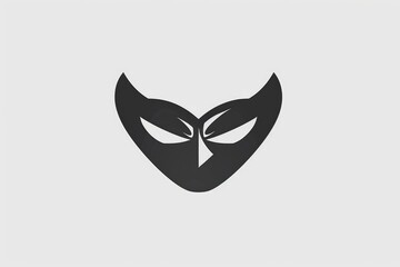 Poster - A black and white photograph of a mask, perfect for use in designs where a mysterious or vintage feel is desired