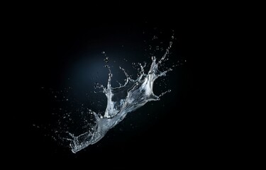 Fototapete - Water splash against a dark background