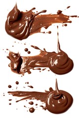 Poster - Melted chocolate on a clean white surface