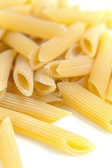 Poster - Freshly cooked pasta displayed on a clean white surface