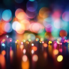 Poster - Abstract Colorful Lights and Bokeh