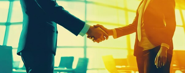 Attractive Businessman handshake for teamwork of business merger and acquisition,successful negotiate,job interview,two businessman shake hand,partnership and business deal concept Greeting deal.