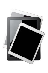 Poster - Tablet computers stacked on top of each other, various models and designs