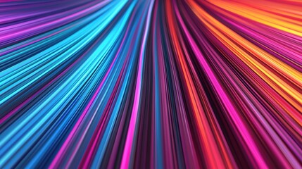 Poster - Colorful Abstract Lines in Motion