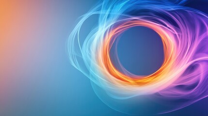 Poster - Colorful abstract swirls of light on a gradient background