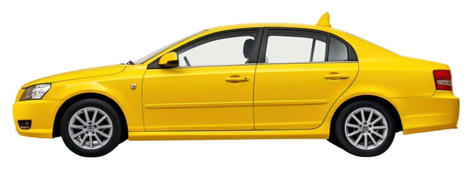 Wall Mural - PNG Taxi car vehicle wheel white background.