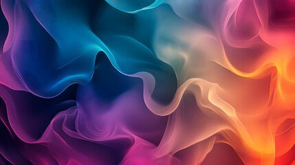 Poster - Vibrant Swirls of Color, an energetic blend of hues creating a dynamic and captivating abstract visual experience, ideal for modern designs